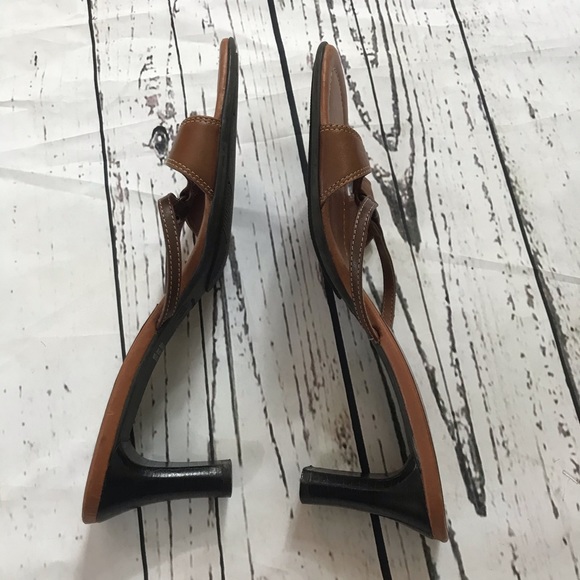 Pesaro Brown Leather Slip-On Sandals 2 - Picture 13 of 16